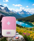 Pink Small First Aid Bag Empty Portable Medical Kit For Outdoor Camping Hiking Travel Emergency Pouch With Compartments