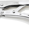 Angled 8 Inch Long Nose Locking Pliers With Toggle Action For A Grip That Holds Tight, chrome vanadium jaws, red handle