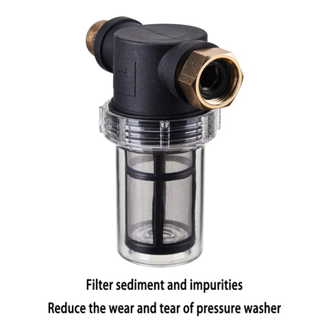 Pro Grade Garden Hose Filter Attachment For Pressure Washer Inlet Water, Inline Water Filter With 40 Mesh And 100 Mesh Screen