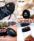 Herb Grinder Containers Multipurpose All In One Durable Metal Spice Mill With Stash Jar For Grab And Go Airtight Sealable Containers