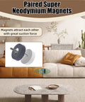 Heavy Duty Rubber Coated Mounting Magnets With Anti Scratch And Anti Corrosion Finish Over 80 Lb Load Magnetic Base shown in living room