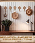 Built Tough Six Pack Vintage Curtain Tieback Hooks With Real Sharp Carved Rose Design Heavy Duty Cast Iron Wall Hooks For Coats Towels Keys Ready To Hang Gold Finish displayed with accessories.