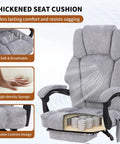 Massage Office Chair With Foot Rest And Heat High Back Six Vibration Points showing cushion layers and ergonomic design