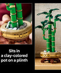 Buildable Lucky Bamboo Plant Kit For Adults Realistic Artificial Desk And Office Decor Mindful Diy Project Tabletop Plant Decoration For Home And Workspace Great Gift For Birthdays For Him And Her, clay pot on plinth
