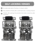 Self Locking Folding Table Leg Hinges Set 2 with 90 Degree Rotation and 20 Screws for Narrow Spaces Heavy Duty SPCC Metal