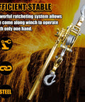 2 Ton Come Along Cable Winch Puller Heavy Duty Hand Puller With 2 Hooks 4400 Lbs Rated Capacity Double Metal Gear Ratchet