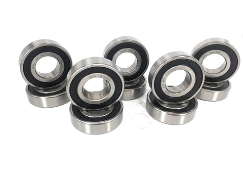 R12 2RS Ball Bearings 3/4 X 1-5/8 X 7/16 Inches With Double Rubber Seals Chrome Steel Durable 10 Pack