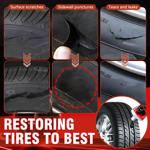 All Tire Types Repair Glue Kit With Tough As Nails Waterproof Flexible Rubber Cement For Cars Motorcycles Bikes And More Seamless Bonding 20ml Two Nail Sizes Pro repairing tire scratches and punctures.