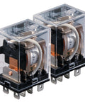 IA General Purpose DPDT Relay Pack Of 2, 24 VAC Coil, 15 Amp Plug In Relay For Industrial Control, Dual Pole Double Throw, Built To Last 24V Relay Modules Kit