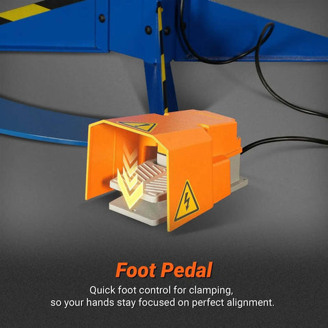 Foot pedal of 24 Inch Industrial Magnetic Pan And Box Heavy Duty Sheet Metal Brake Workhorse with Electro Magnetic Clamping System.
