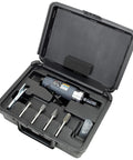 Grease Monkey Approved 1/4 Inch Collet Air Die Grinder Kit with four tungsten cutters in protective case for tight spot fabrication.