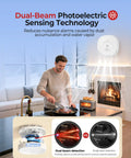 2 In 1 Smoke And Carbon Monoxide Detector With 10 Year Sealed Battery Dual Sensor Protection For Safer Home Easy Install Loud Alarms Smart Home Safety Upgrade on ceiling
