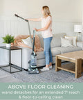 Lightweight Bagless Upright Vacuum With Massive Dust Cup And Smooth Swivel Steering used for above floor cleaning.