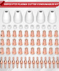 60Pcs PT31 Plasma Cutter Consumables Set Includes Torch Tips And Nozzles For CUT55A Fit LG40 JG40 PT31 Replacement Parts