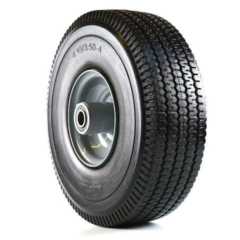 Heavy Duty Solid Rubber Flat Free Tubeless Hand Truck Tire Wheel For Carts And Dollies, A Real Workhorse, 10 X 3.5 Inches