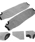 Badass Cut Resistant Arm Sleeves For Men And Women Slash Proof Forearm Guards in grey, designed for work safety and protection.