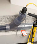 Long 4 Inch Test Ball Plug For Waste Stacks, Seals Floor Drain To Sewer Line, Includes 3 Ft Extension Hose, Ring And Chain To Keep Plug From Slipping, Pro Grade Plumbing Tool For Drain Line Testing