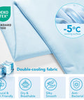 Cooling Comforter With Double Sided Cold Touch Fabric For Hot Sleepers And Night Sweats, Lightweight And Breathable Bedding, Oeko Tex Certified, Machine Wash Cold Hang Dry, Light Blue 59 By 79 Inches