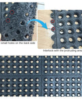 Anti Fatigue Rubber Floor Mat Interlocking Non Slip Drainage Tile For Restaurant Kitchen Bar Garden Outdoor Wet Areas 36