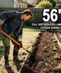 Heavy Duty Trench Shovel For Digging With A 4 Inch Steel Blade And Fiberglass Handle 56 Inch Long Digging Tool In Use