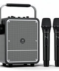 All In One 150W Karaoke Machine With Dual Wireless Mics Portable Party PA System And Voice Amplifier Bluetooth Speaker