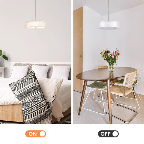 Three Light Drum Pendant Chandelier With Double Fabric Shades In Brushed Nickel 20 Inch Hanging Light Fixture E26 Bases