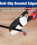 Knockout 8 Inch Cable Cutter With Twin Cutting Edge And Rock Solid Hrc65 Steel Blade For Butter Smooth Snips On Electrical Wire cutting through wire.