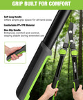 Close-up of Extendable Bypass Lopper with 25 to 37-inch telescoping handle for gardening, featuring soft grip for comfort and control.