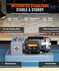 Heavy Duty Lawn Mower Blade Sharpener Delivering Serious Kick With A Gutsy 500 Watt Motor And Seven Inch Grinding Wheel for effective blade restoration.