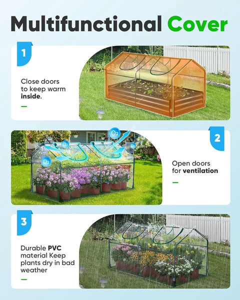 Mini Portable Greenhouse For Indoors And Outdoors Easy Setup Tabletop Shelter With Waterproof UV Protected PVC Cover Raised Base Ideal For Seed Starting And Small Home Garden Plants