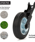 Gate Helper Wheel For 6 Inch Gate Support With Metal Swing Gates Fits 1 To 2 Inch Frames Keeps Your Gate From Dragging On Chain Link Fences Rugged Rubber Tire And Rustproof Steel Black with tie-grade solid rubber and wear resistance.