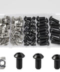 Heavy Duty M8 T Nut Screw Kit For 4040 4080 Aluminum Extrusion 60 Piece Set with 30 T Nuts and 30 Black Hex Socket Screws