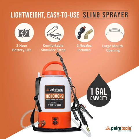 Battery Powered 1 Gallon Sprayer With Rechargeable Battery And Charger No Pumping Heavy Duty Cordless Electric Sprayer for lawn