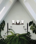Bayfield Three Light Wall Bath Vanity Fixture In Bronze, Modern Steel Frame, Easy Install, Slim 6.63 X 20 X 7.75 Inch Design, Timeless Style displayed