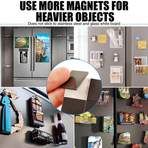 Adhesive Back Magnetic Squares 144 Pieces Three Quarter Inch Square 80 Mil Thick Self Stick Pre Cut Magnets for cards and decor