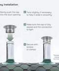 4 Inch Round Chimney Cap With Galvanized Steel Build And Rubber Seal Heavy Duty Roof Vent Cover installation guide on roof