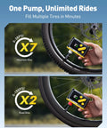 Mini Bike Pump With Gauge Auto Stop 120 Psi Portable Hand Pump inflating mountain and road bike tires