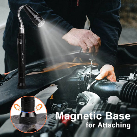 Extendable Magnetic Flashlight With Telescoping Magnet Pickup Tool For Dads And Guys Cool Christmas Stocking Stuffers And Birthday Gift For Father Grandpa Husband Boyfriend Or Men Who Have Everything
