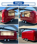 Ready To Roll 16 Foot Red Stainless Steel Food Trailer With Dot Certified Mobile Kitchen Setup For Hustling Entrepreneurs And Laid Back Roadside Success, viewed from multiple angles.