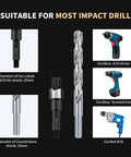 M12X1.75 Thread Repair Kit With Stainless Steel Inserts Drill Tap Counterbore And Install Driver 10 Pcs M12 Thread Inserts For Damaged Threads Pro Grade Heavy Duty DIY Tool Set In Custom EVA Box components with compatible drills.