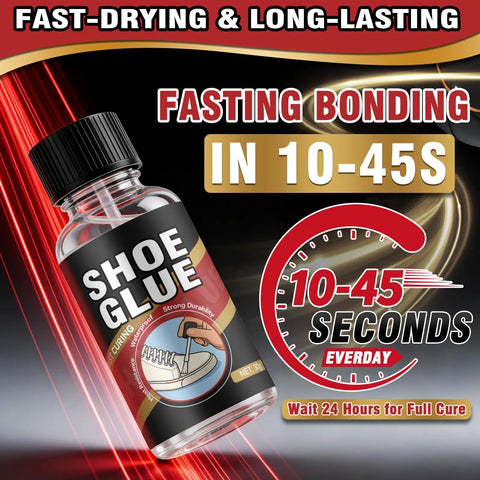 Must Have Pro Grade Clear Waterproof Shoe Glue For Sole Repair Kit That Bonds Deep Into Fibers For Boots Sneakers Heels And Hiking Shoes Flexible Long Lasting Repair For Leather And Other Materials, bottle displayed with fast bonding time