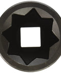 1 Inch To 2 Inch Drive 8 Point Double Square Impact Railroad Socket, Heavy Duty Workhorse Build With Black Finish, Top View