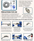 DIY 10 Foot Metal Strapping Hose Clamp Kit With 304 Stainless Worm Gear Clamps, Heavy Duty Fasteners, 6 Pack, Hex Socket, Gloves