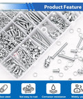 Heavy Duty 2236 Piece Metric Screw Assortment Kit With Hex Nuts And Flat Washers Hella Solid Carbon Steel Fasteners, organized screws and nuts.