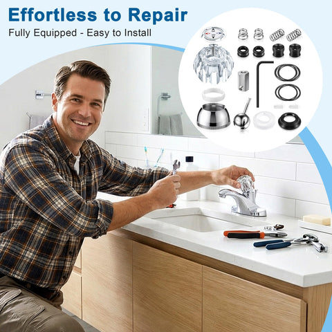 Faucet Repair Kit With Handle For Delta And Peerless RP44123 Includes Ball Assembly Seats Springs