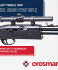 Variable Pump Action Air Rifle 177 Caliber With Dual Ammo System BB Reservoir And Pellet Loader 4x15 Scope Black rifle
