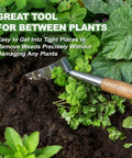 16.8 Inch Stirrup Hoe For Precise Raised Bed Weeding, Oscillating Push Pull Hula Hoe In Stainless Steel For Between Plants