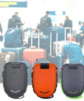 Ultra Secure 4-Digit Combination Lock With 3 Feet Retractable Cable For Bike, Ski, Snowboard, And Stroller displayed with luggage