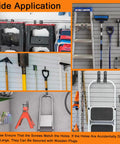 Jack stand wall mount organizer with heavy-duty garage hooks for 2–6 ton stands, 4-pack