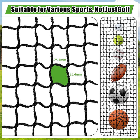 10x10 Practice Net Heavy Duty Nylon Hitting Net For Garage And Backyard featuring close-up of netting suitable for various sports